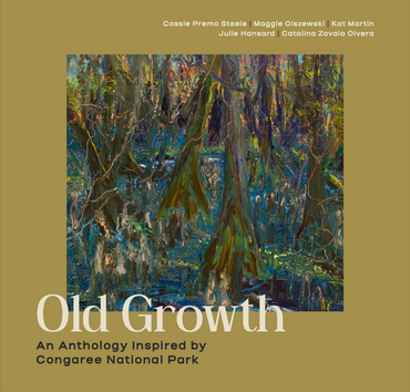 Book Cover for the Congaree Anthology. It features the title and a painting of cypress trees.